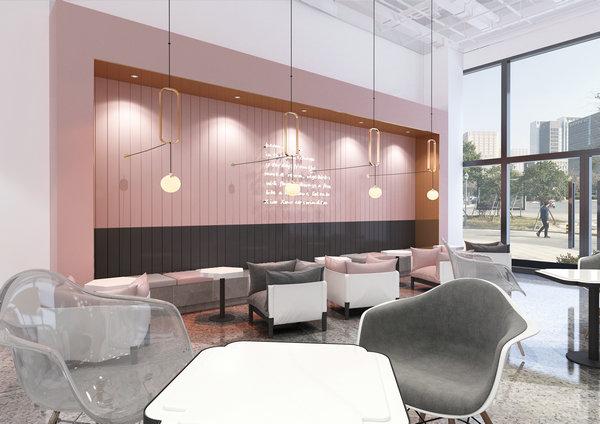 蝴蝶结茶饮咖啡店设计-麦哲伦专业连锁餐厅咖啡店设计公司